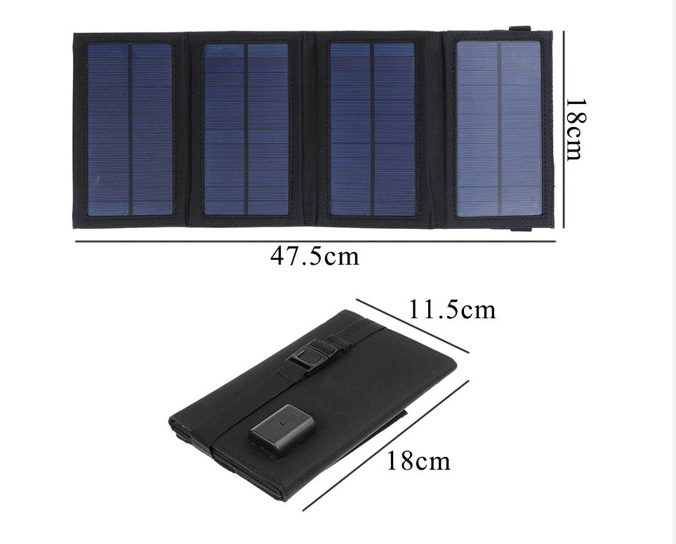 Outdoor 8W folding solar charger Direct charging collapsible solar package Off-road emergency mobile power supply - Image 8