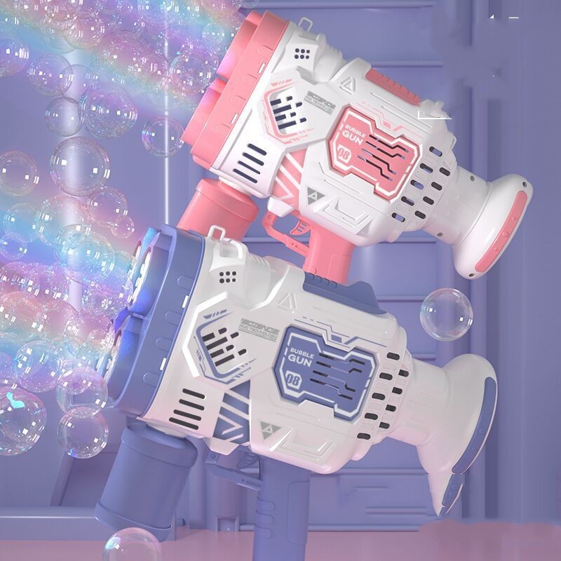 Bubble Gun Rocket Soap Bubble Machine Electric Space Launcher Continues To Produce Bubbles With LED Light - Image 6