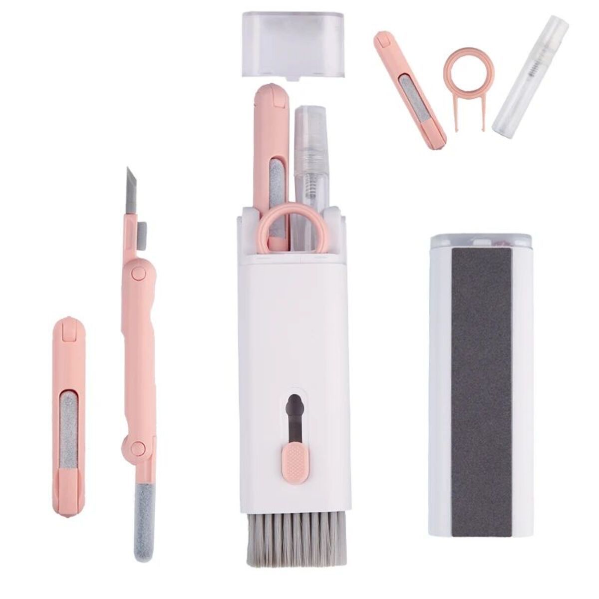 7 In 1 Computer Keyboard Cleaner Brush Kit Earphone Cleaning Pen For Headset Keyboard Cleaning Tools Cleaner Keycap Puller Kit - Image 8