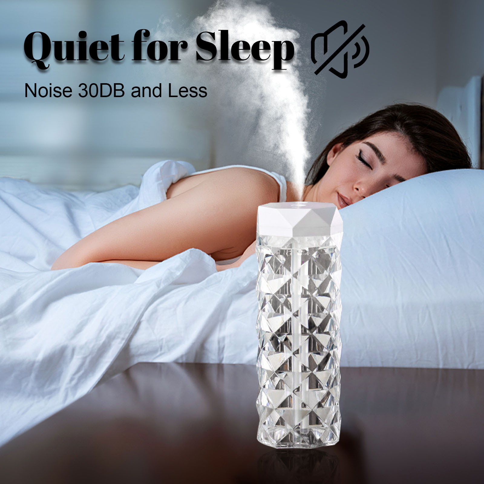 Crystal Lamp Air Humidifier Color Night Light Touch Lamp With Cool Mist Maker Fogger LED Atmosphere Room Decoration Home Decor Lights - Image 7